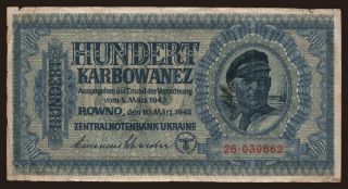 100 karbowanez, 1942
