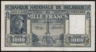 1000 francs, 1945