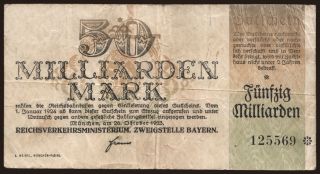München, 50.000.000.000 Mark, 1923