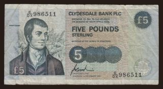 Clydesdale Bank, 5 pounds, 1997