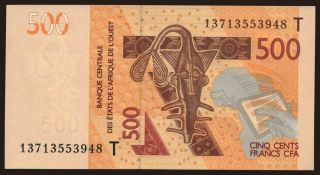 Togo, 500 francs, 2013