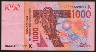 Senegal, 1000 francs, 2006