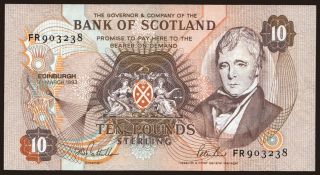 Bank of Scotland, 10 pounds, 1993