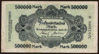 Halle, 500.000 Mark, 1923