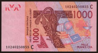 Burkina Faso, 1000 francs, 2010