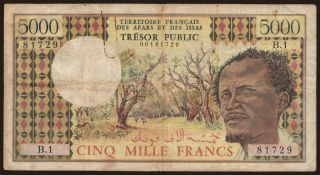 5000 francs, 1975