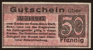 Bonn, 50 Pfennig, 1919