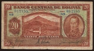20 bolivianos, 1928