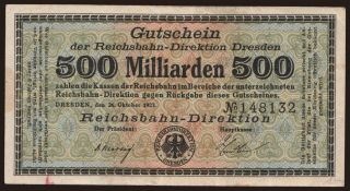 Dresden, 500.000.000.000 Mark, 1923