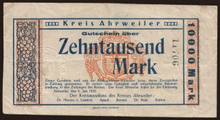 Ahrweiler/ Kreis, 10.000 Mark, 1923