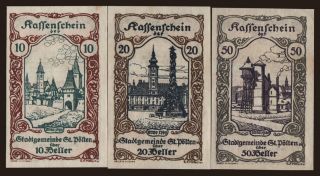 Sankt Pölten, 10, 20, 50 Heller, 1920