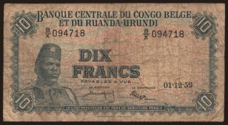 10 francs, 1959
