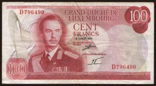 100 francs, 1970