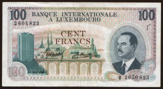 100 francs, 1968