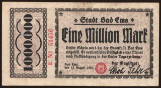 Bad Ems/ Stadt, 1.000.000 Mark, 1923