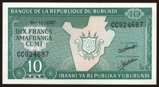 10 francs, 2007