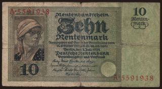 10 Rentenmark, 1925