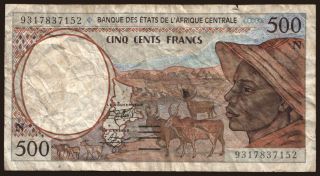 Equatorial Guinea, 500 francs, 1993