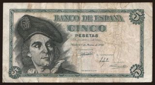 5 pesetas, 1948