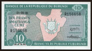 10 francs, 1981