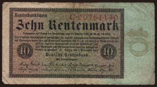 10 Rentenmark, 1923