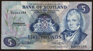 Bank of Scotland, 5 pounds, 1985