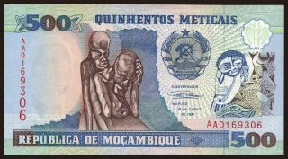 500 meticais, 1991