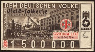 NSDAP Geld-Lotterie, 1934