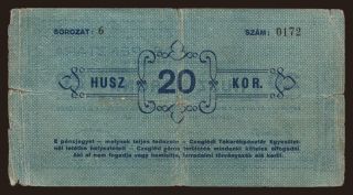 Czegléd, 20 korona, 1919