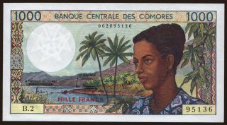 1000 francs, 1986