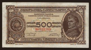 500 dinara, 1946
