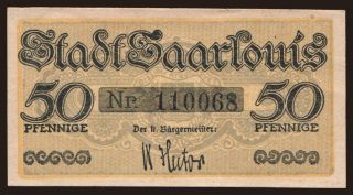 Saarluis, 50 Pfennig, 1920