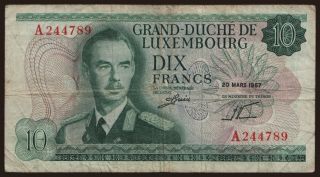 10 francs, 1967