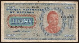 1000 francs, 1960