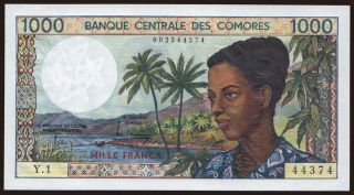 1000 francs, 1986