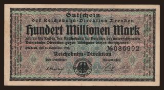 Dresden, 100.000.000 Mark, 1923