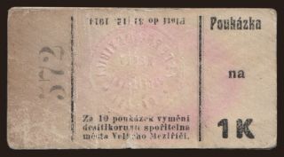 Velké Meziříčí, 1 koruna, 1914