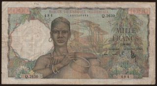 1000 francs, 1951