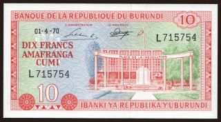 10 francs, 1970