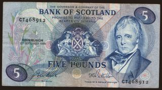 Bank of Scotland, 5 pounds, 1984