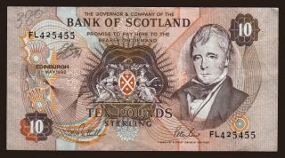 Bank of Scotland, 10 pounds, 1992
