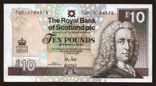 Royal Bank of Scotland, 10 pounds, 2012