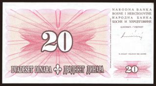 20 dinara, 1994