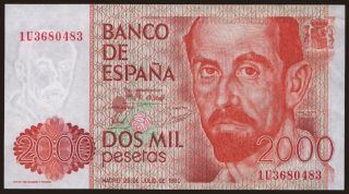 2000 pesetas, 1980