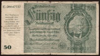 50 Reichsmark, 1933(45), Schörner