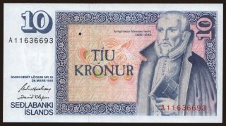10 kroner, 1961