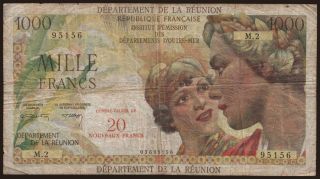 1000 francs/ 20 francs, 1971