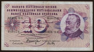 10 francs, 1971