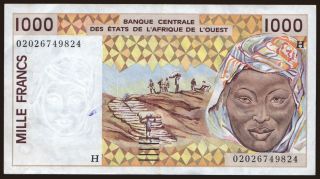Niger, 1000 francs, 2002