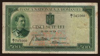 500 lei, 1934